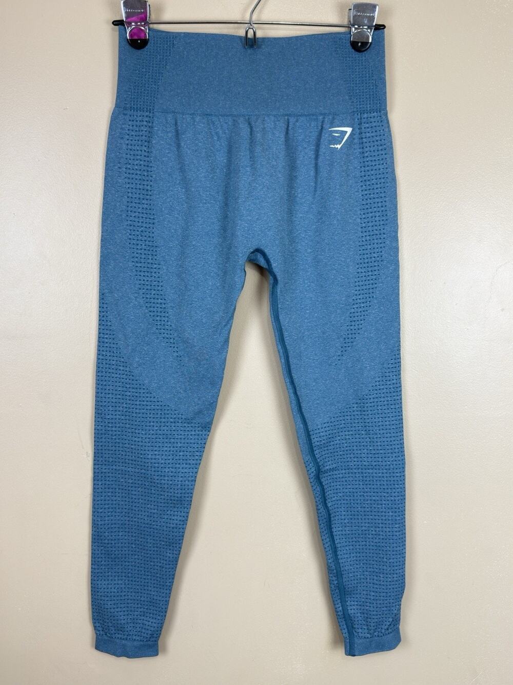 Gymshark Women’s Blue Marl Vital Seamless High Rise Compression Leggings Size M